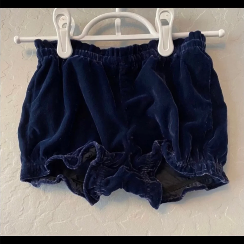 Gymboree navy floral dress with velvet bloomers size 3T